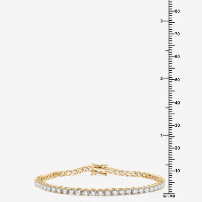 (G / Si1-Si2) 5 CT. T.W. Lab Grown White Diamond 10K Gold 7.5 Inch Tennis Bracelet