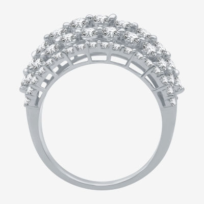 Womens 2 CT. T.W. Lab Grown White Diamond 10K White Gold Band