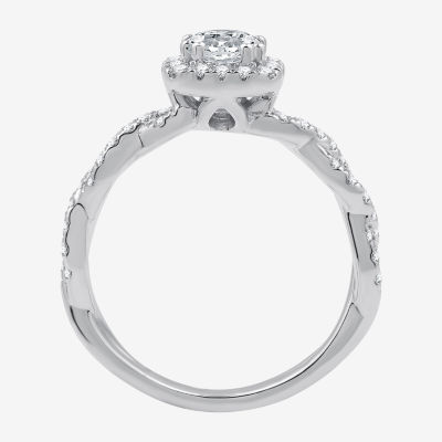 (G / Si1-Si2) Womens 1 CT. T.W. Lab Grown White Diamond 10K Gold Round Solitaire Engagement Ring