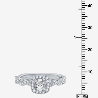 (G / Si1-Si2) Womens 1 CT. T.W. Lab Grown White Diamond 10K Gold Round Solitaire Engagement Ring