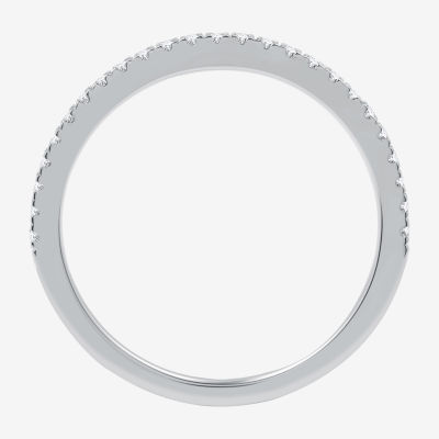 I Said Yes (G / Si1-Si2) Womens 1 CT. T.W. Lab Grown White Diamond Sterling Silver Pear Side Stone Halo Bridal Set