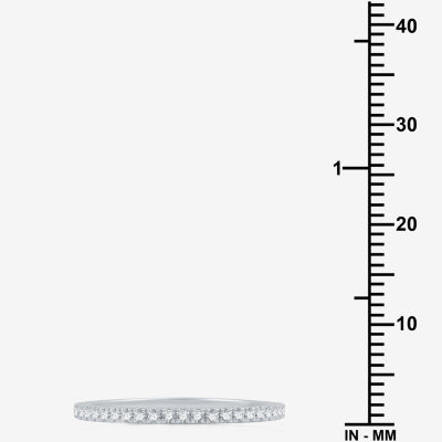 I Said Yes (G / Si1-Si2) Womens 1 CT. T.W. Lab Grown White Diamond Sterling Silver Round Side Stone Halo Bridal Set