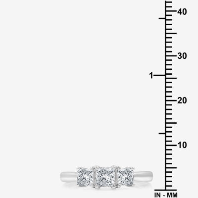 Love Lives Forever (G / Si1-Si2) Womens CT. T.W. Lab Grown White Diamond 10K Gold 3-Stone Engagement Ring