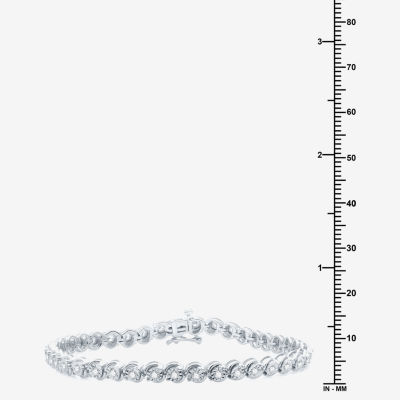 1 CT. T.W. Lab Grown White Diamond Sterling Silver 7.5 Inch Tennis Bracelet