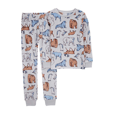 Carter's Little & Big Boys 2-pc. Pant Pajama Set, 10, Gray