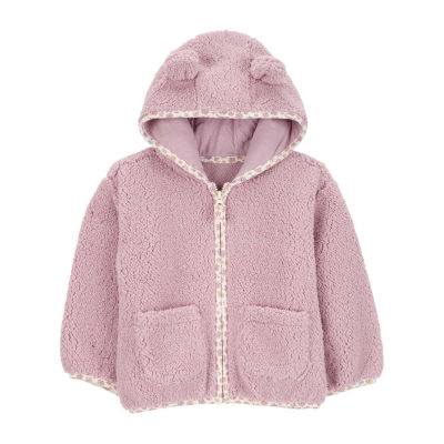 Carter's Toddler Girls Midweight Shirt Faux Fur Coat