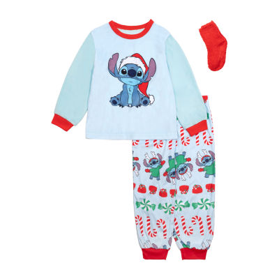 Disney Collection Toddler Boys 3-pc. Stitch Pajama Set