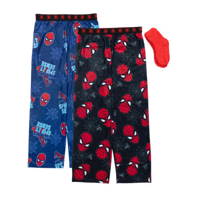 Disney Collection Little & Big Boys 3-pc. Spiderman Pajama Pants With Socks