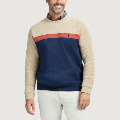 IZOD Advantage Performance Colorblock Mens Crew Neck Long Sleeve Sweatshirt