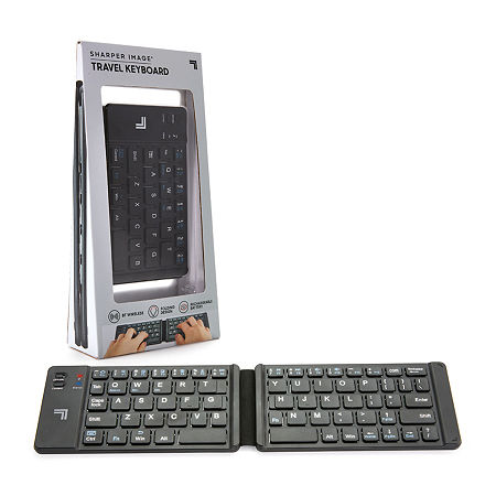 Sharper Image Wireless Folding Computer Keyboard, One Size, Black