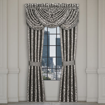 Queen Street Blythe Silver Room Darkening Rod Pocket Set of 2 Curtain Panel