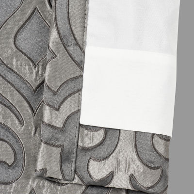 Queen Street Blythe Silver Rod Pocket Blackout Set of 2 Curtain Panel