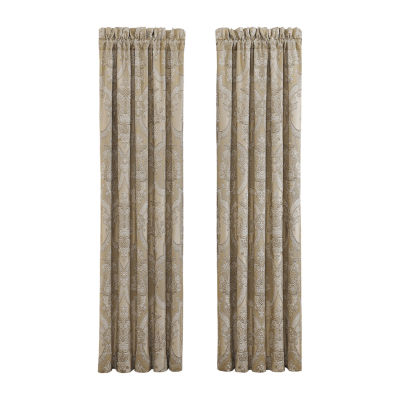 Queen Street Santina Room Darkening Rod Pocket Set of 2 Curtain Panel