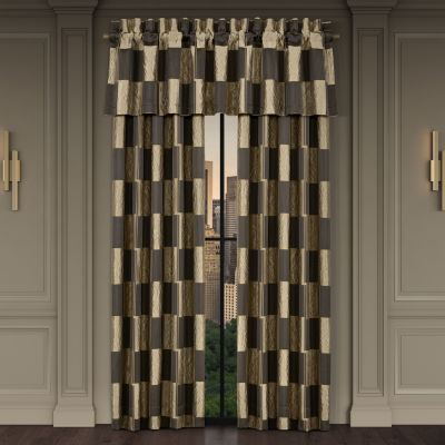 Queen Street Benton Bronze Rod Pocket Blackout Set of 2 Curtain Panel