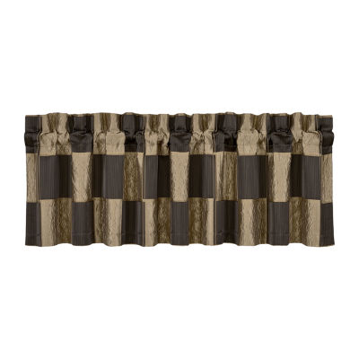 Queen Street Benton Bronze Rod Pocket Tailored Valance