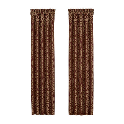 Queen Street Roman Room Darkening Rod Pocket Set of 2 Curtain Panel