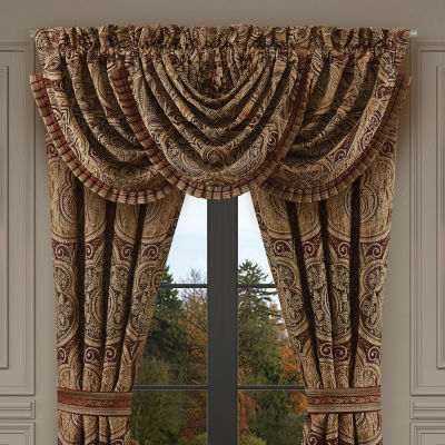 Queen Street Cedar Park Rod Pocket Waterfall Valance