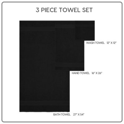 myTRIDENT Soft Comfort 3-pc. Solid Bath Towel Set