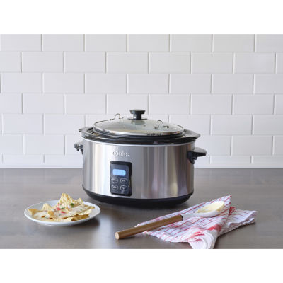 Cooks 5 Quart Programmable Latch and Travel Slow Cooker