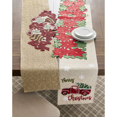 Homewear Portia Poinsettia Cutwork Table Runners