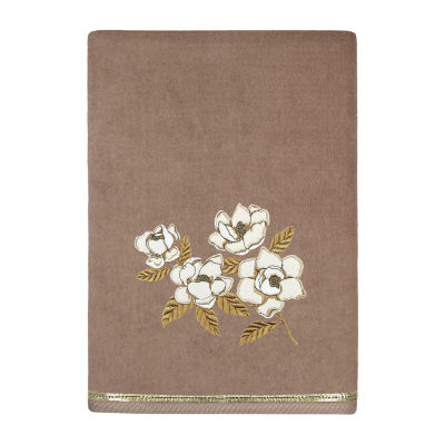 Linum Home Textiles Maggie 2-pc. Embellished Floral Bath Towel