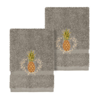 Linum Home Textiles Welcome 2-pc. Embellished Washcloth
