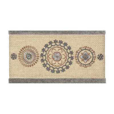 Linum Home Textiles Isabelle Embellished Geometric Bath Towel