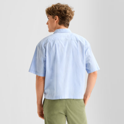 Arizona Mens Short Sleeve Relaxed Fit Button-Down Shirt