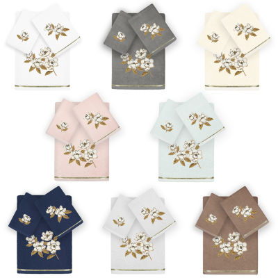 Linum Home Textiles Maggie Embellished 3-pc. Bath Towel Set