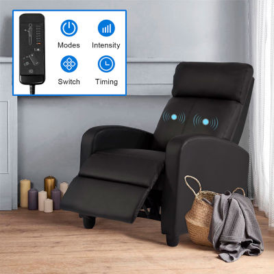 Furniture of America™ Carly Curved Slope-Arm Recliner