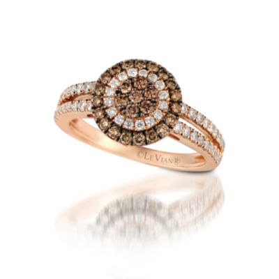 LIMITED QUANTITIES Le Vian Grand Sample Sale™ Chocolate Diamonds® & Vanilla  Diamonds® Ring set in 14K Strawberry Gold® - JCPenney