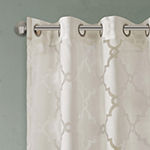 Madison Park Laya Trellis Sheer Grommet Top Single Curtain Panel