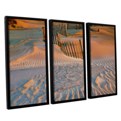 Brushstone Dune Patterns II 3-pc. Floater Framed Canvas Wall Art