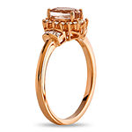 Womens 1/4 CT. T.W. Genuine Pink Morganite 10K Rose Gold Cocktail Ring