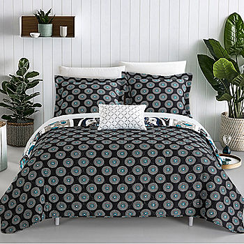Chic Home Lucena Quilt Cover Set-JCPenney, Color: Black
