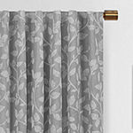 Eclipse Nora Botanical Blackout Rod Pocket Back Tab Single Curtain Panel