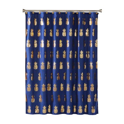 Saturday Knight Gilded Pineapple Shower Curtain