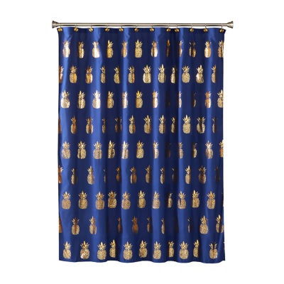 Saturday Knight Gilded Pineapple Shower Curtains