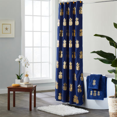 Saturday Knight Gilded Pineapple Shower Curtain