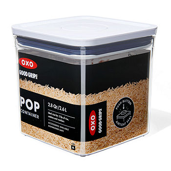 OXO 2.8 qt. Short Big Square Steel Pop Container
