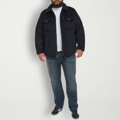 Levi's Corduroy Mens Big and Tall Sherpa Lined Midweight Trucker Jacket