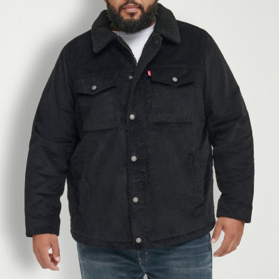 Levi's Corduroy Mens Big and Tall Sherpa Lined Midweight Trucker Jacket