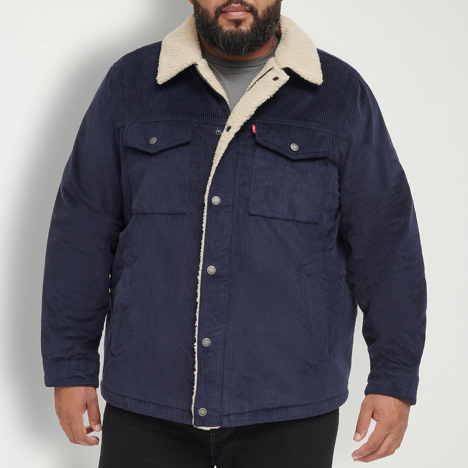 Levi's Corduroy Mens Big and Tall Sherpa Lined Midweight Trucker Jacket ...