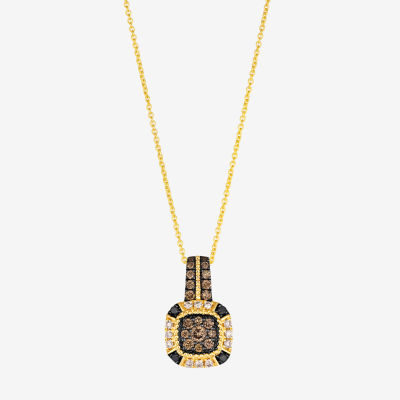 Le Vian® Pendant featuring 1/4 cts. Chocolate Diamonds®  1/20 Blackberry 1/10 Nude Diamonds™ set 14K Honey Gold™