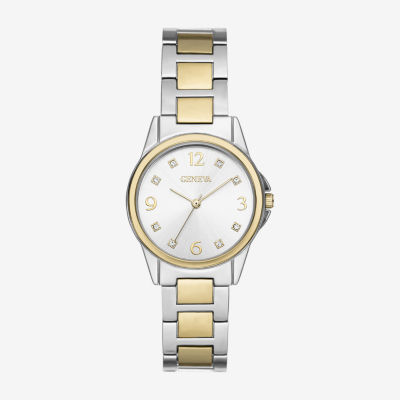 Geneva Womens Crystal Accent Two Tone Bracelet Watch Fmdjm284