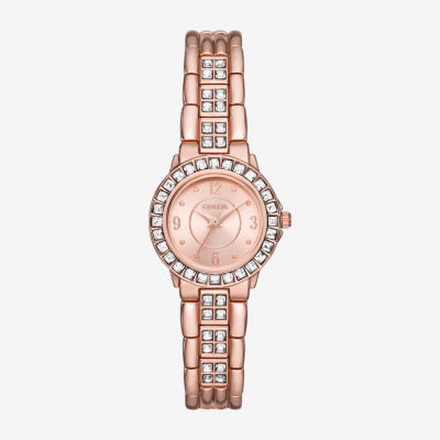 Geneva Womens Crystal Accent Rose Goldtone Bracelet Watch Fmdjm285