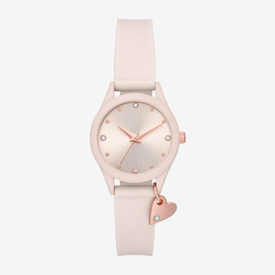 Opp Womens Crystal Accent Pink Strap Watch Fmdjo292