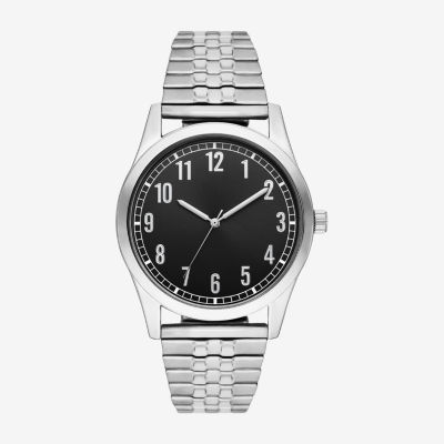 Mens Silver Tone Stainless Steel Expansion Watch Fmdjo297