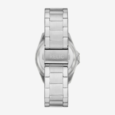 Relic By Fossil Womens Silver Tone Stainless Steel Bracelet Watch Zr16024