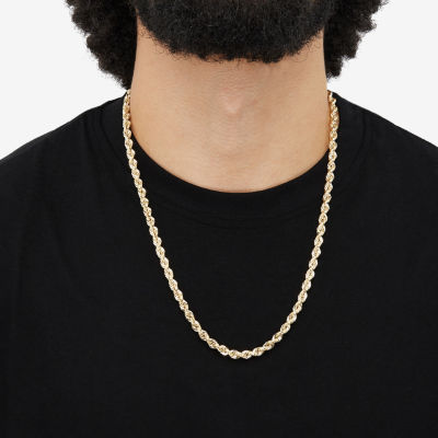 14K Gold Inch Semisolid Rope Chain Necklace